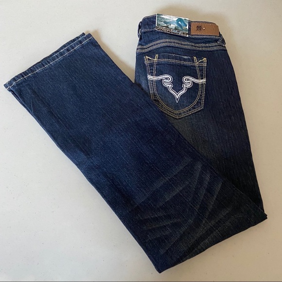 stretch denim bootcut jeans